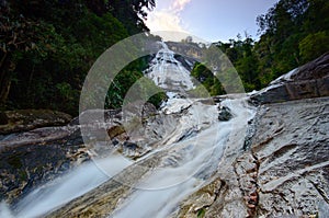 Natural Waterfall at Gunung Stong  state park Kelantan  Malaysia