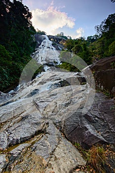 Natural Waterfall at Gunung Stong  state park Kelantan  Malaysia
