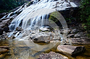 Natural Waterfall at Gunung Stong  state park Kelantan  Malaysia