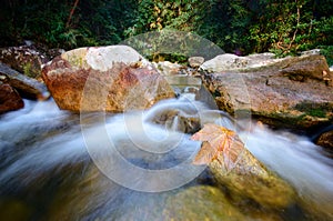 Natural Waterfall at Gunung Stong  state park Kelantan  Malaysia.