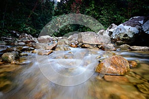 Natural Waterfall at Gunung Stong  state park Kelantan  Malaysia.