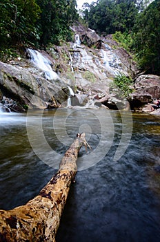 Natural Waterfall at Gunung Stong  state park Kelantan  Malaysia.