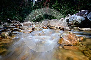 Natural Waterfall at Gunung Stong  state park Kelantan  Malaysia. photo
