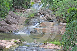 Natural waterfall in the rainy season