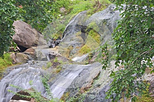 Natural waterfall in the rainy season