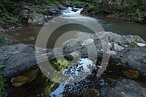 Natural waterfall stream in the tropical forest