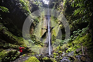 Waterfall on SÃ£o Miguel island in the Azores photo
