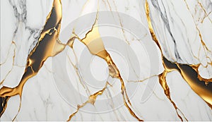 Natural white and gold marble texture for luxury tile wallpaper background.