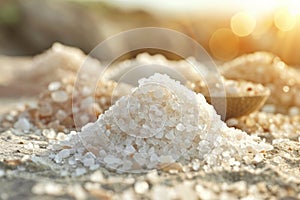 natural white salt concept,mineral resource