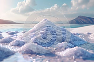 natural white salt concept,mineral resource