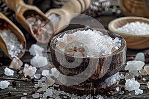 natural white salt concept,mineral resource