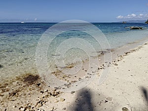 Natural White Sand Seashore in Anda, Bohol in Philippines