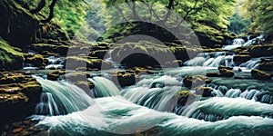 The natural wonder of cascading waterfalls, tranquil streams,