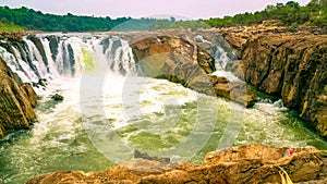 Natural wonder - Dhuadhar Water Falls on Narmada river in Bhedaghat, Jabalpur, Madhyapradesh, India