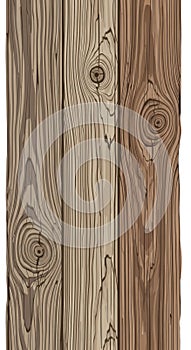 Natural Wooden Planks with Grain Pattern