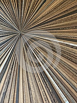 Natural Wooden slats create Starburst Effect with Close Pinnacle Point
