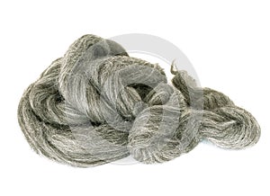 Natural wool isolated on white