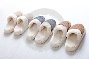Natural woollen slippers photo