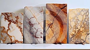 Naturalistic Depictions Of Marble Slabs In Earthy Tones