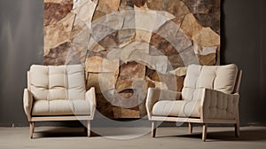 Naturalistic Textures: Spectacular Backdrops With Leather Print Chairs