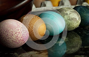 Naturally dyed easter eggs