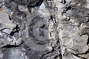 Nature Abstract: Pattern Created by Cracks and Crevices in a Solid Rock Wall