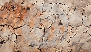 Nature abstract pattern on an old, eroded, rusty building wall generated by AI