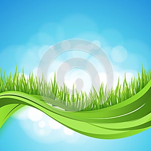 Nature ackground. Abstract backdrop with green gra