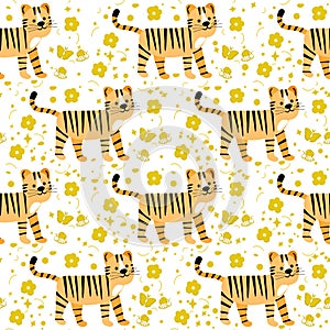 Nature Africa Animal Tiger Zoo Childish Pattern