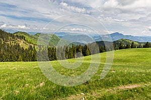 Nature along the cycling way from Malino Brdo to Revuce in Slovakia