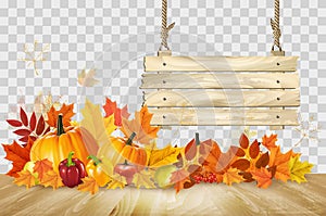 Nature autumn background. Happy Thanksgiving holiday card with fresh vegetables