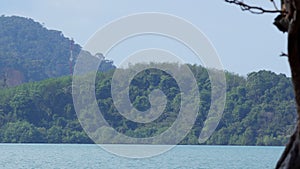 Nature background, Beautiful scenery and sea waves at Koh Chang, Thailand.