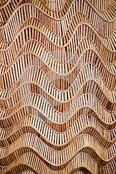 Nature background of brown handicraft weave texture bamboo surface