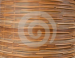 Nature background of brown handicraft weave texture rattan surfac