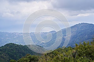 Nature background, mountains on islands