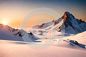 nature background river mountain generativeAI