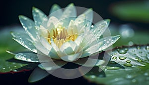 Nature beauty in a single lotus flower generated by AI