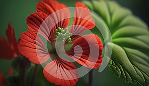 Nature beauty up close leaf petal flowerhead generated by AI