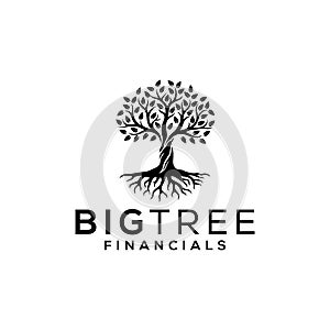 Nature big tree logo sign