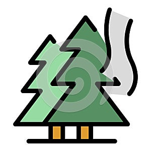Nature blaze icon vector flat