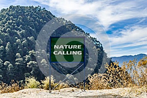 Nature calling