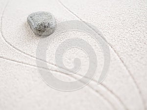 Nature Calm Spa Abstract Background Concept Texture Pattern Design Pebble Zen Garden,White Sand Beach with Wave Line Circle Japan,