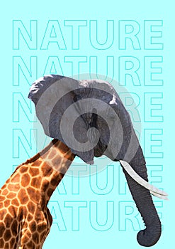 Nature can be different. Modern design. Contemporary art collage.