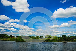 Nature of Central Europe in summer on a sunny day, lan