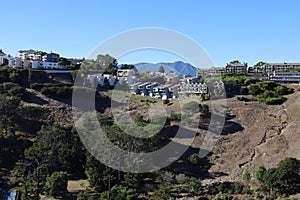 Nature and city from St Hilary's preserve in Belvedere and Tiburon California