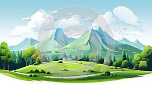 Nature clean energy eco icons sustainable environment flat illustration design