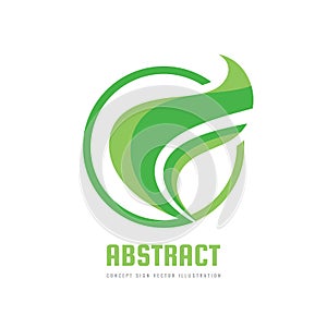 Nature - concept business logo template vector illustration. Abstract green leaves creative sign. Organic product icon.