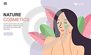 Nature cosmetics landing page template