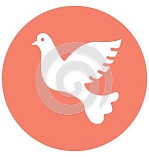 Dove Isolated Vector Icon which can easily modify or edit