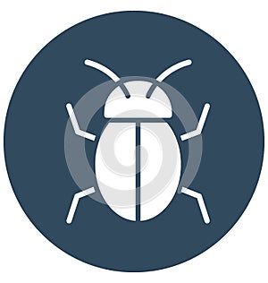 Bug Isolated Vector Icon which can easily modify or edit